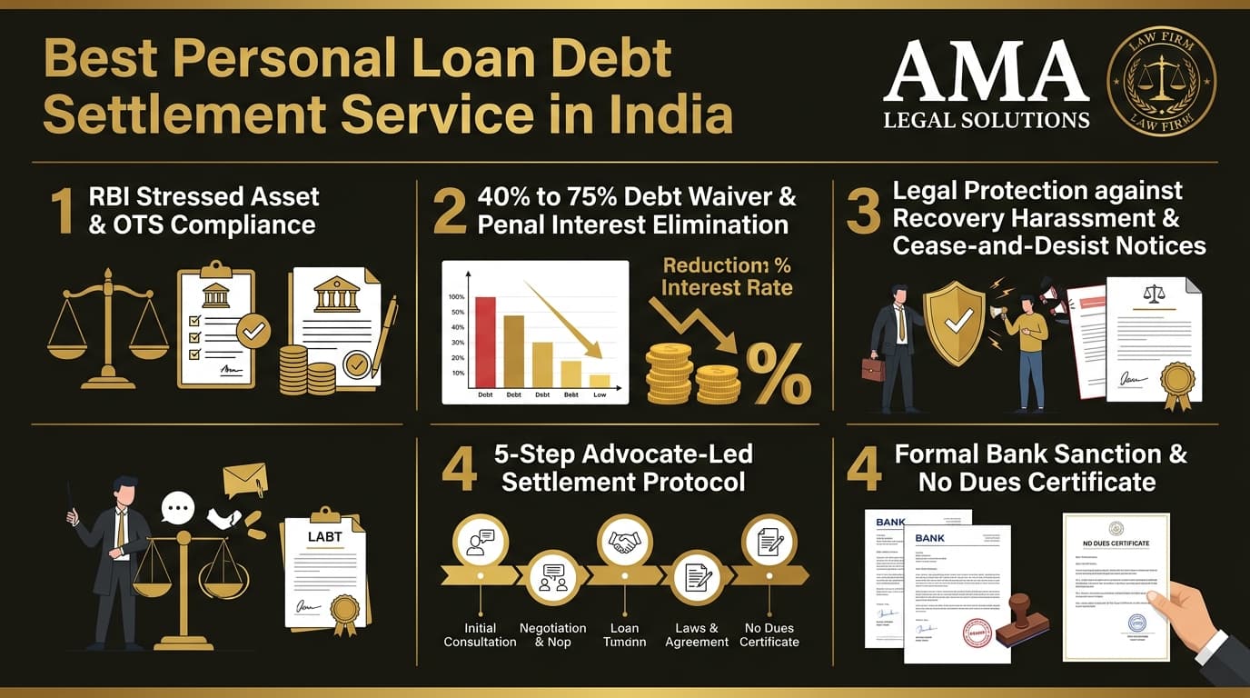 Best Personal Loan Debt Settlement Service & RBI Compromise Settlement Infographic