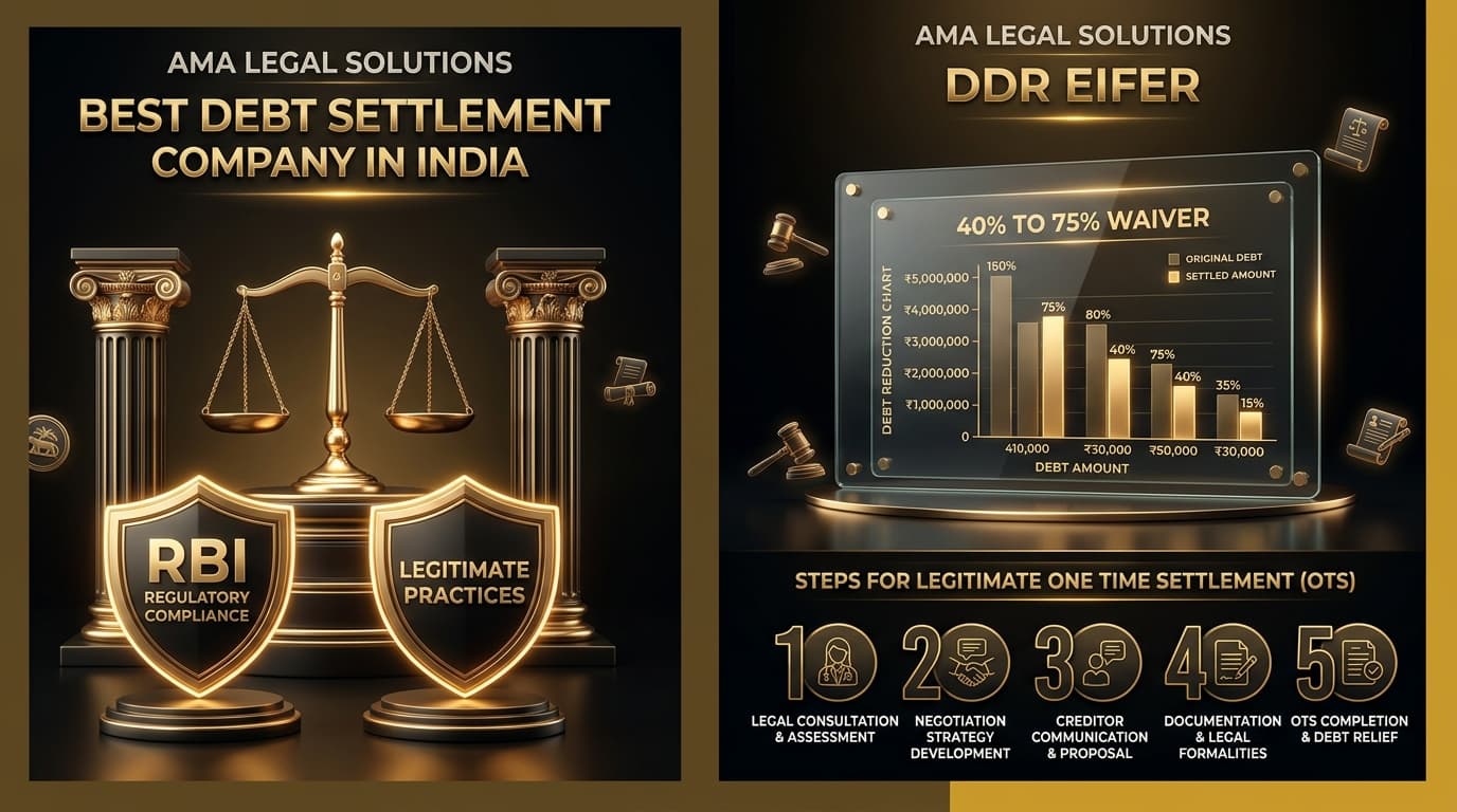 Best Debt Settlement Company in India - Legal Defense and Debt Reduction Blueprint by AMA Legal Solutions