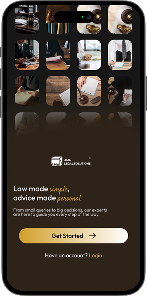 AMA Legal Solutions App Interface