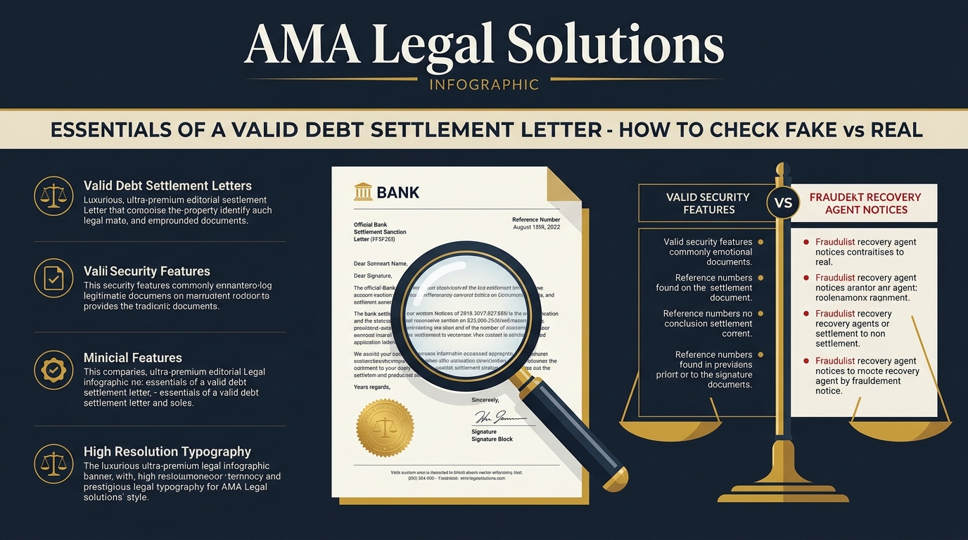 Infographic: Essentials of a Valid Debt Settlement Letter - How to Check Fake vs Real