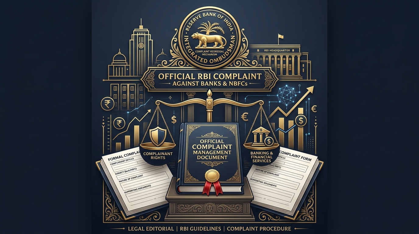 How to File a Complaint Against a Bank or an NBFC in RBI – AMA Legal Solutions Infographic