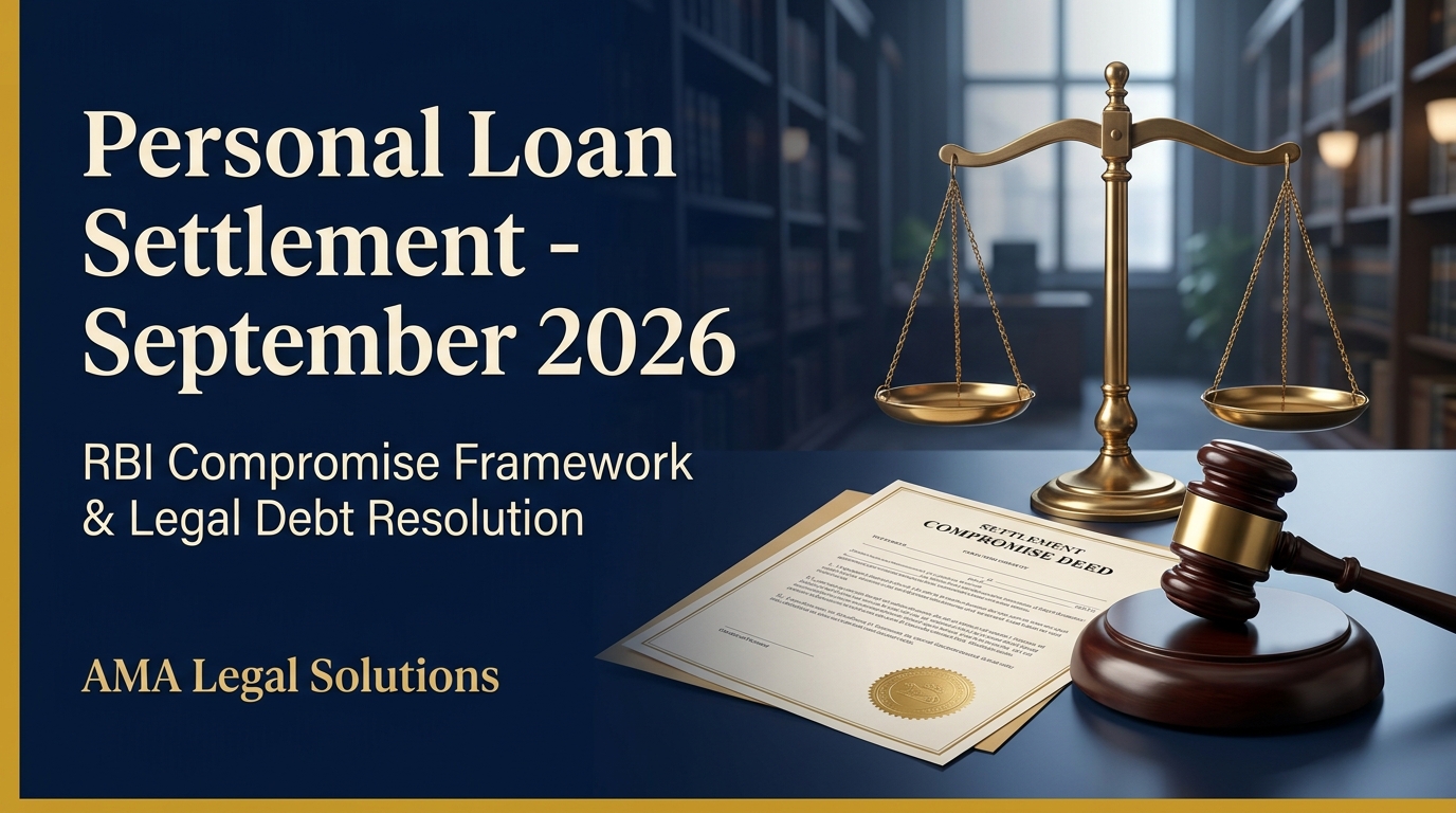 Personal Loan Settlement in September 2026 – AMA Legal Solutions Infographic