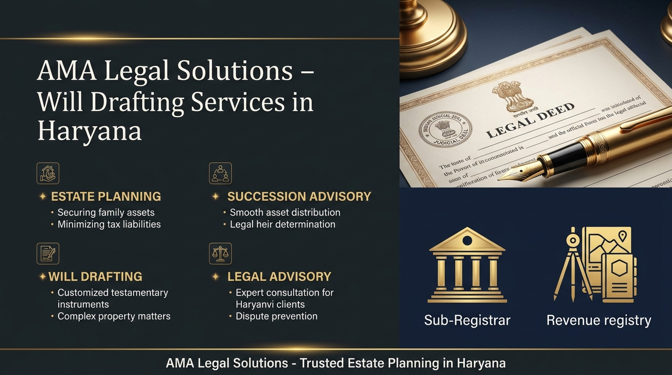 Will Drafting Services in Haryana - Expert Estate Planning & Succession Legal Advisory by AMA Legal Solutions