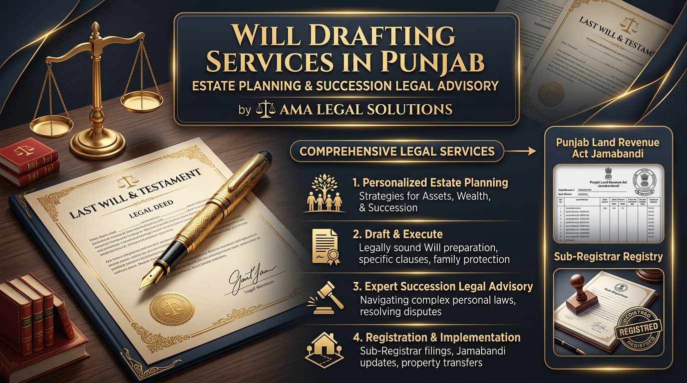 Will Drafting Services in Punjab - Expert Estate Planning & Succession Legal Advisory by AMA Legal Solutions