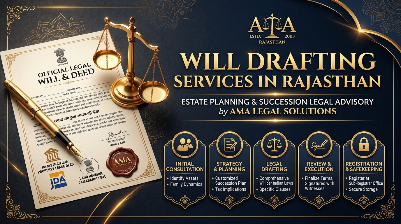 Will Drafting Services in Rajasthan - Expert Estate Planning & Succession Legal Advisory by AMA Legal Solutions